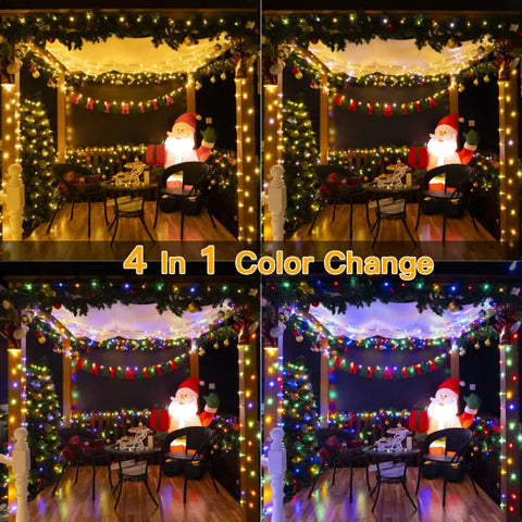 Ollny's 400 leds green wire string lights Display in 4 Colors