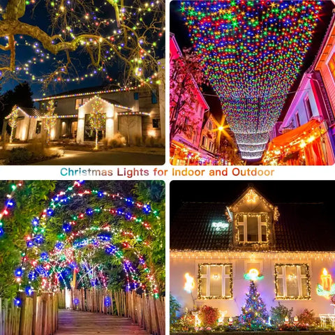 Ollny's 400 leds warm white/multicolor string lights for Christmas décor
