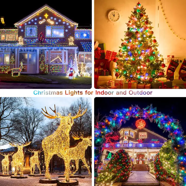 Ollny's 400 leds warm white/multicolor string lights for Christmas décor