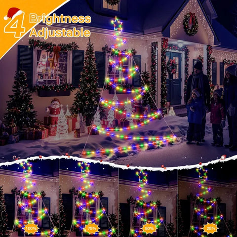 Decorative Christmas lights featuring brightness adjustment