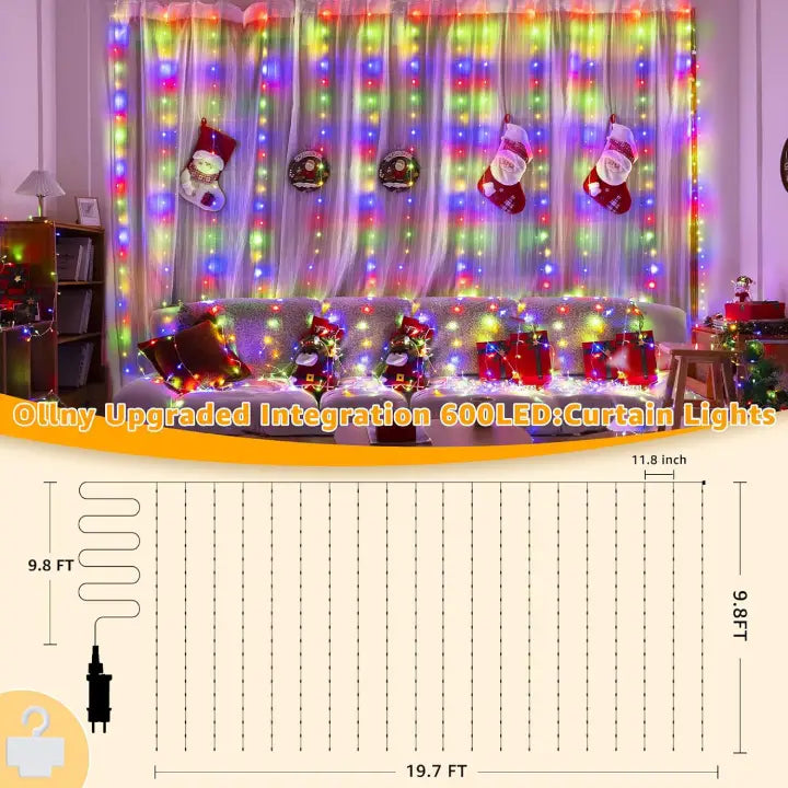 how long are Ollny led lights for curtains