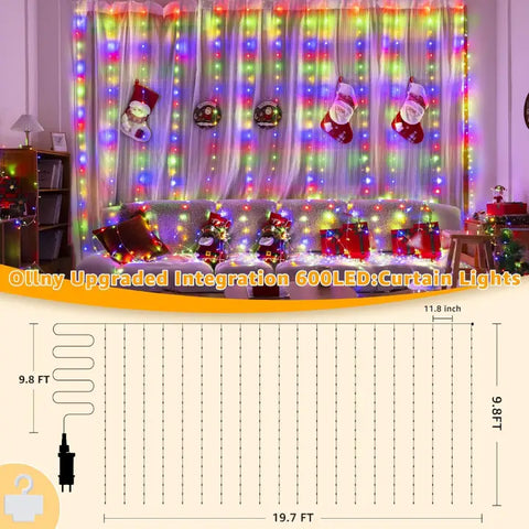 how long are Ollny led lights for curtains