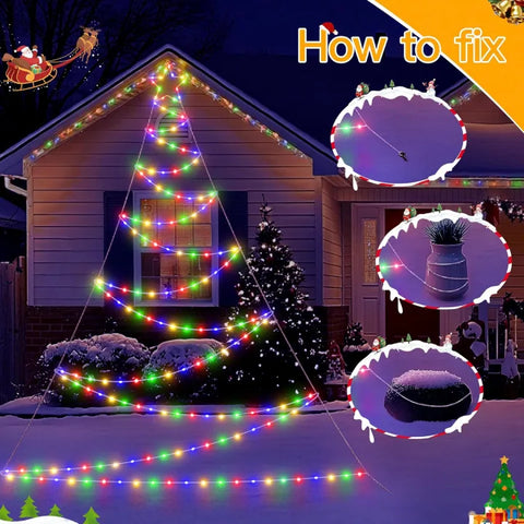 how to decorate with Christmas tree lighting