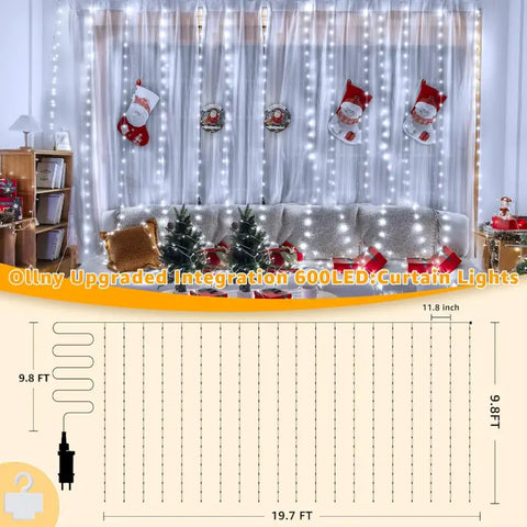 how long are led lights on curtains