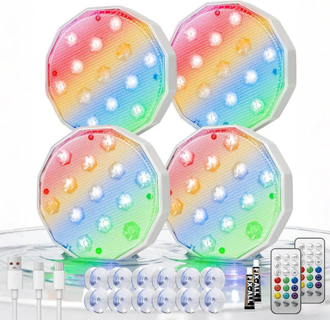 Ollny led pool lights 4 packs with accessories