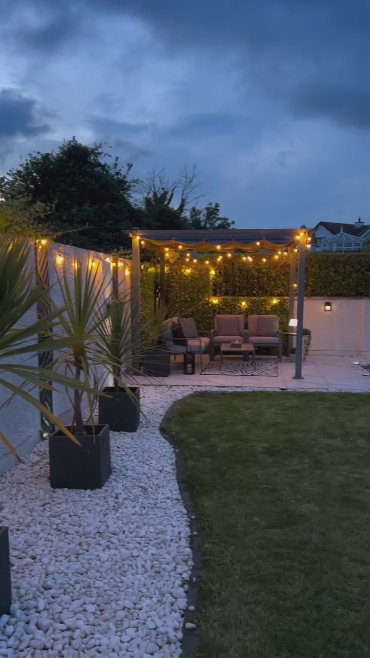 
                  
                    Load and play video in Gallery viewer, Ollny 100FT G40 Outdoor String Lights (50 Bulbs, IP45 Waterproof, Connectable, 4 Spare Bulbs)
                  
                