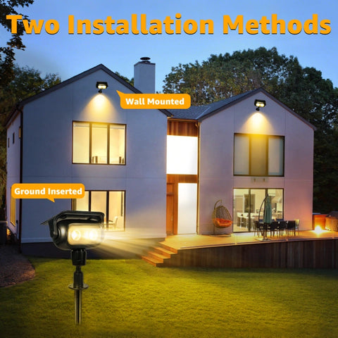 Two installation methods for Ollny outdoor spotlight