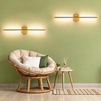 Ollny 2pcs LED Rechargeable Golden Wall Sconce for Bedroom, Living Room