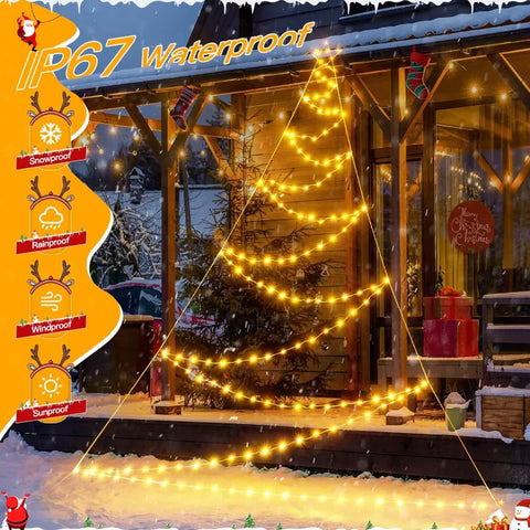 Ollny Christmas tree light show is IP67 waterproof 