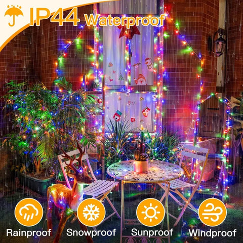 Colorful string lights with waterproof features
