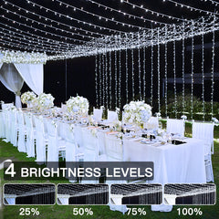 Ollny's 800 leds cool white wedding fairy lights with 4 brightness levels