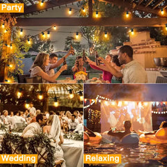 Ollny's 25ft S14 outdoor string lights for parties, weddings and yards