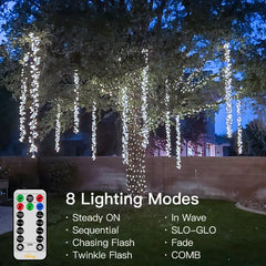 Ollny's 400 leds cool white wedding cluster lights with 8 lighting modes