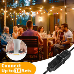 Ollny's 50ft G40 outdoor string lights can connect up to 16 sets