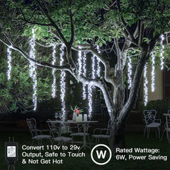 Ollny's 400 leds cool white wedding cluster lights are safe to touch and power saving