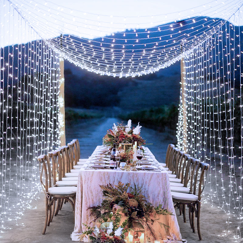Multi Function Wedding Lights Cool White 262ft Clear Wire Ollny