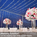 Ollny's 800 leds cool white wedding string lights with memory function