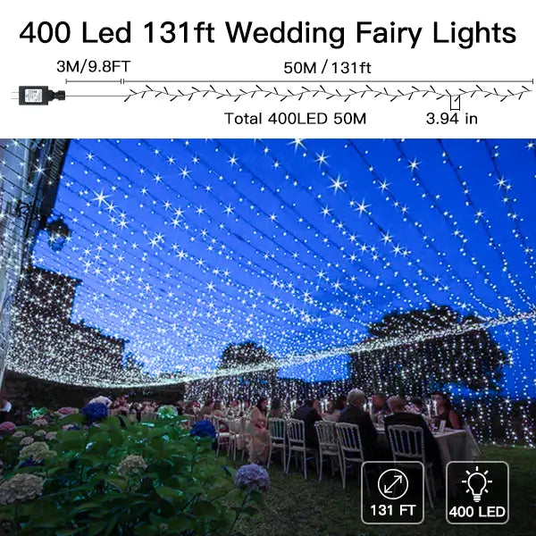 Ollny's green cable wedding cool white string lights length instructions